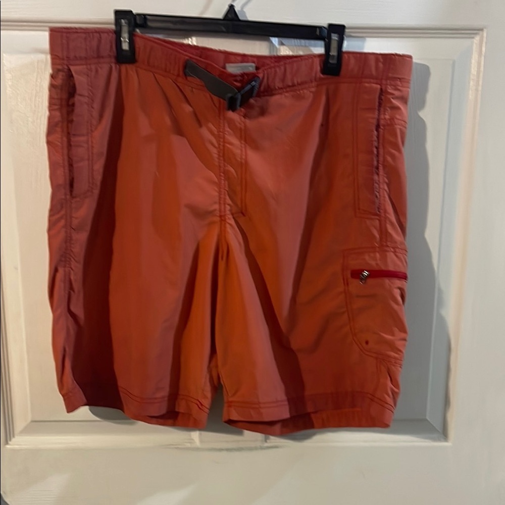 Men's Flat Front Shorts - Orange